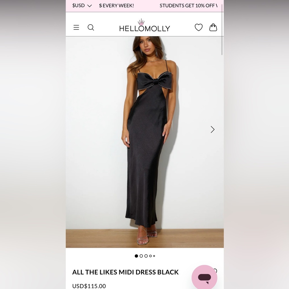 Hello Molly all the likes mididress black